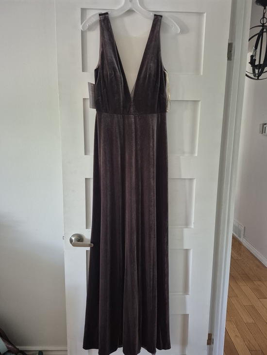 Jenny Yoo Dresses & Skirts - Jenny Yoo Velvet Maxi Dress in Aubergine